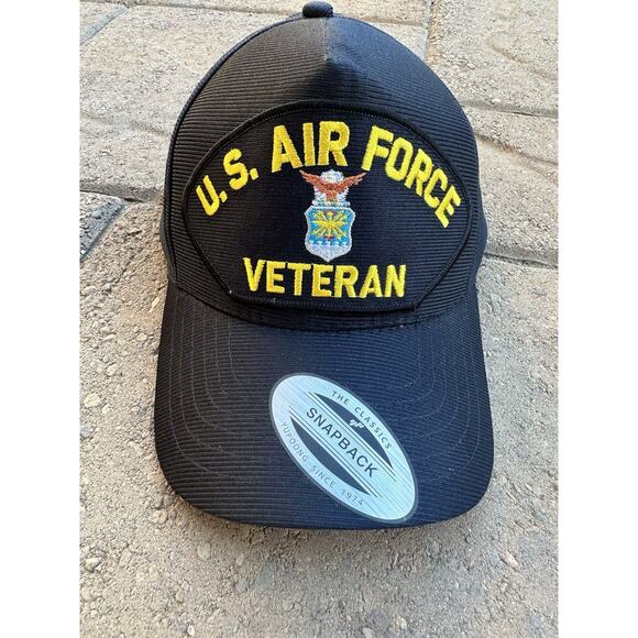 U.S Air Force Veteran Snapback Hat made by Eagle Crest Made in USA - Picture 1 of 13